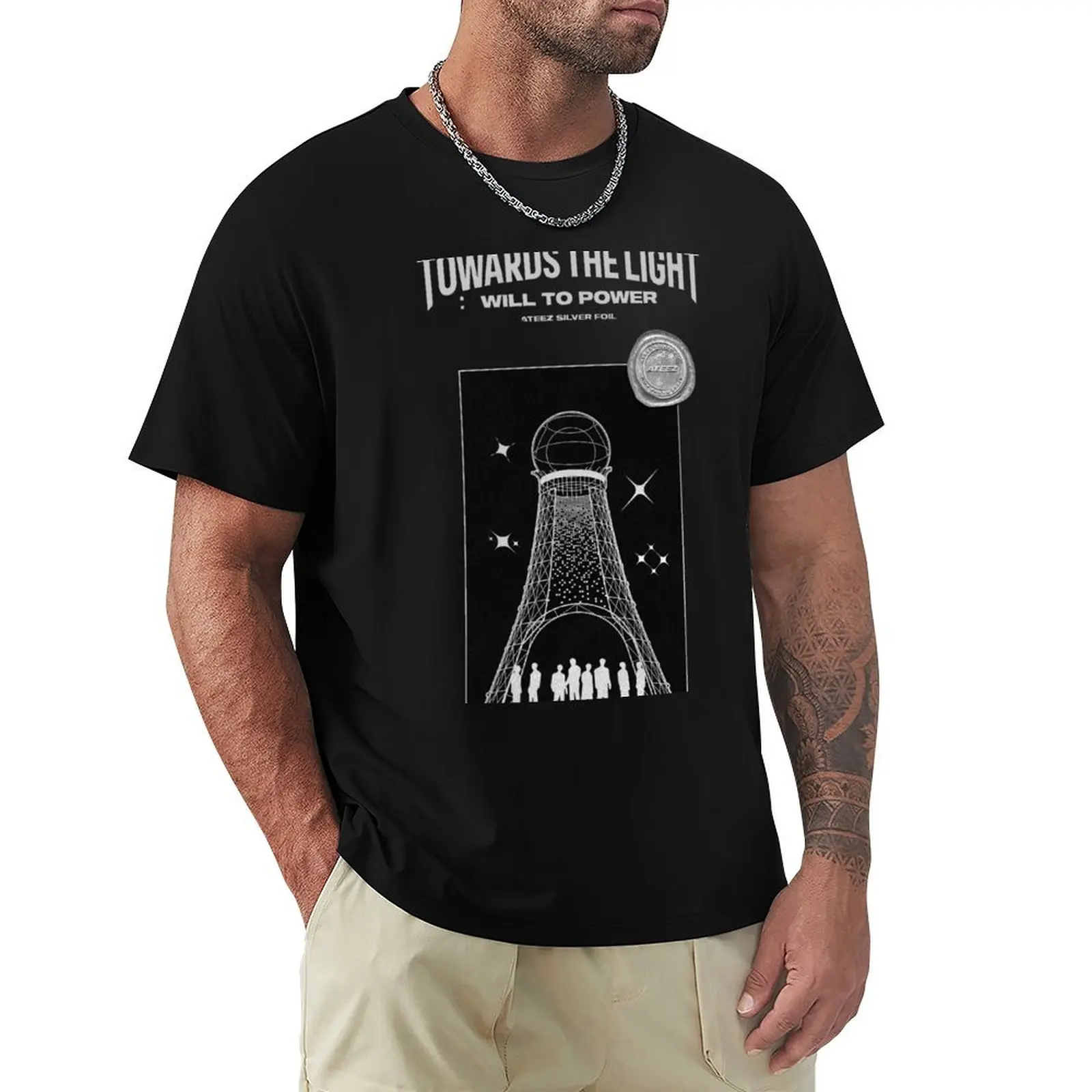 VERS LA LUMIÈRE : WILL TO POWER Ateez KPOP T-Shirt décontracté Streetwear à manches courtes