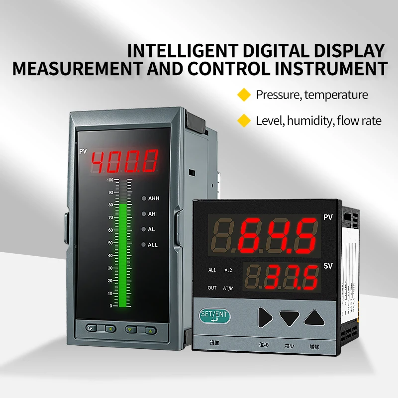 Automatic Digital Liquid Level Controller Water Level Indicator AC220V Tank Control Instrument with 4-20mA RS485 Relay Alarms