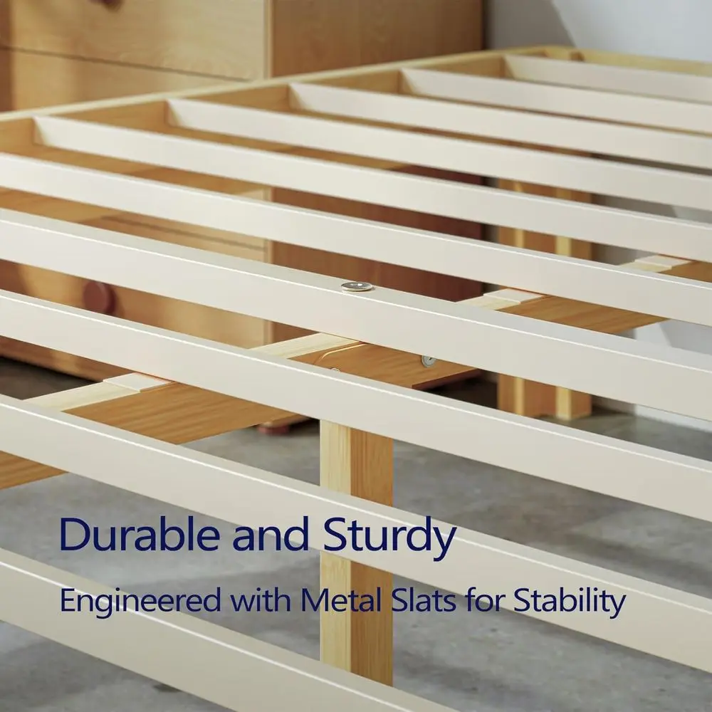 14 Inch Queen Platform Bed with Metal Slats, No Box Spring Needed, Easy Assembly, Sturdy and Noise-Free