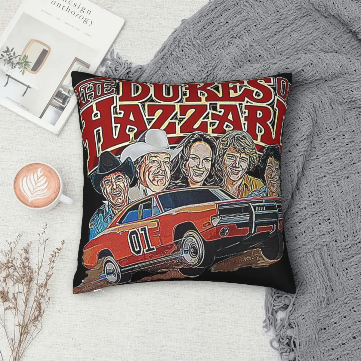 Dukes Of Hazzard And General Lee Pillowcase Polyester Linen Velvet Creative Zip Decor Throw Pillow Case Room Cushion Cover 45x45