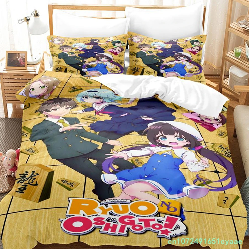 2023 The Ryuo's Work Is Never Done! Bedding Set Single Twin Full Queen King Size Bed Set Adult Kid Bedroom Duvetcover Sets Anime 2