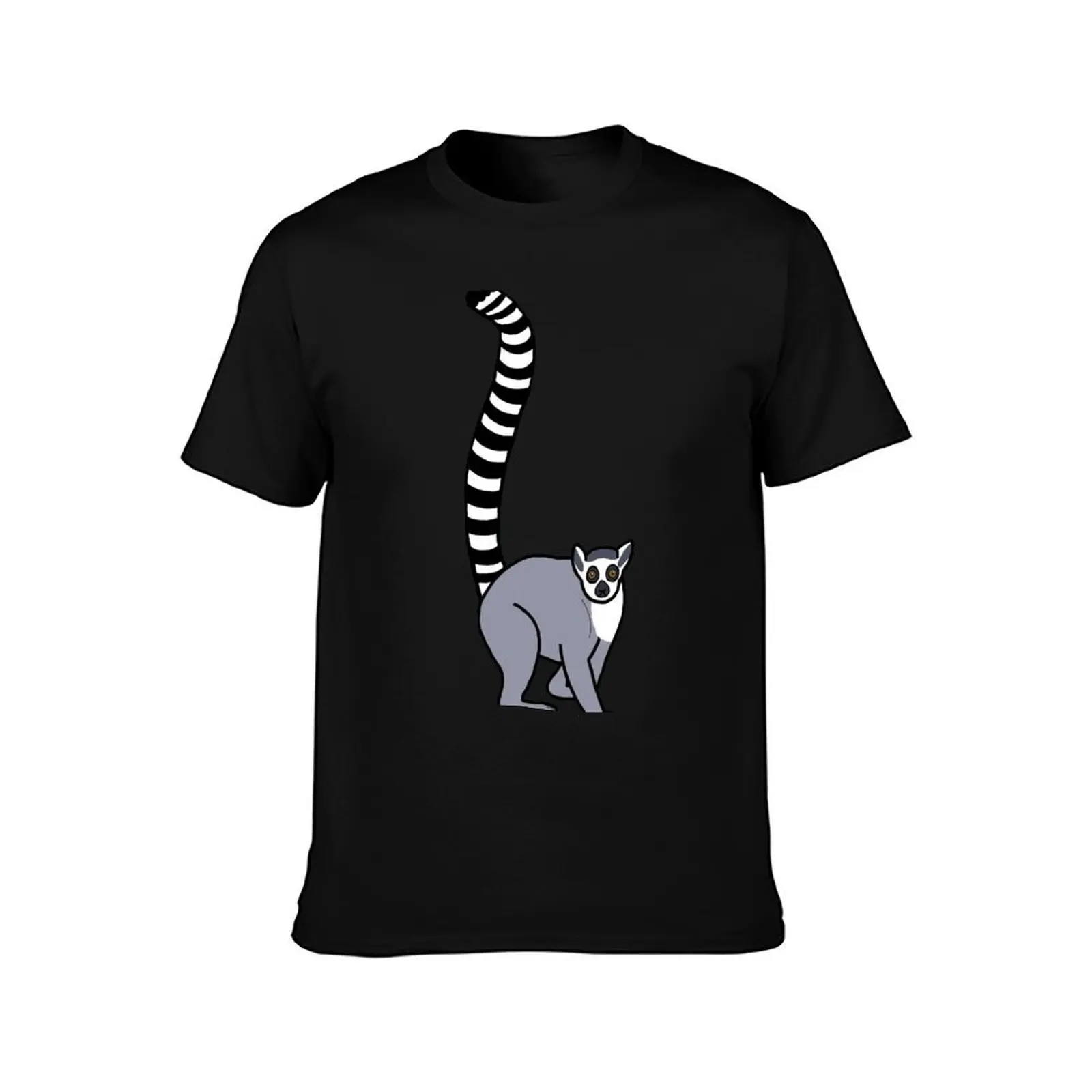 Lemur Catta - Ring Tailed Lemur T-Shirt Summer Casual Cotton Tee Oversized Streetwear Tops Vintage Graphic Print 100% Cotton