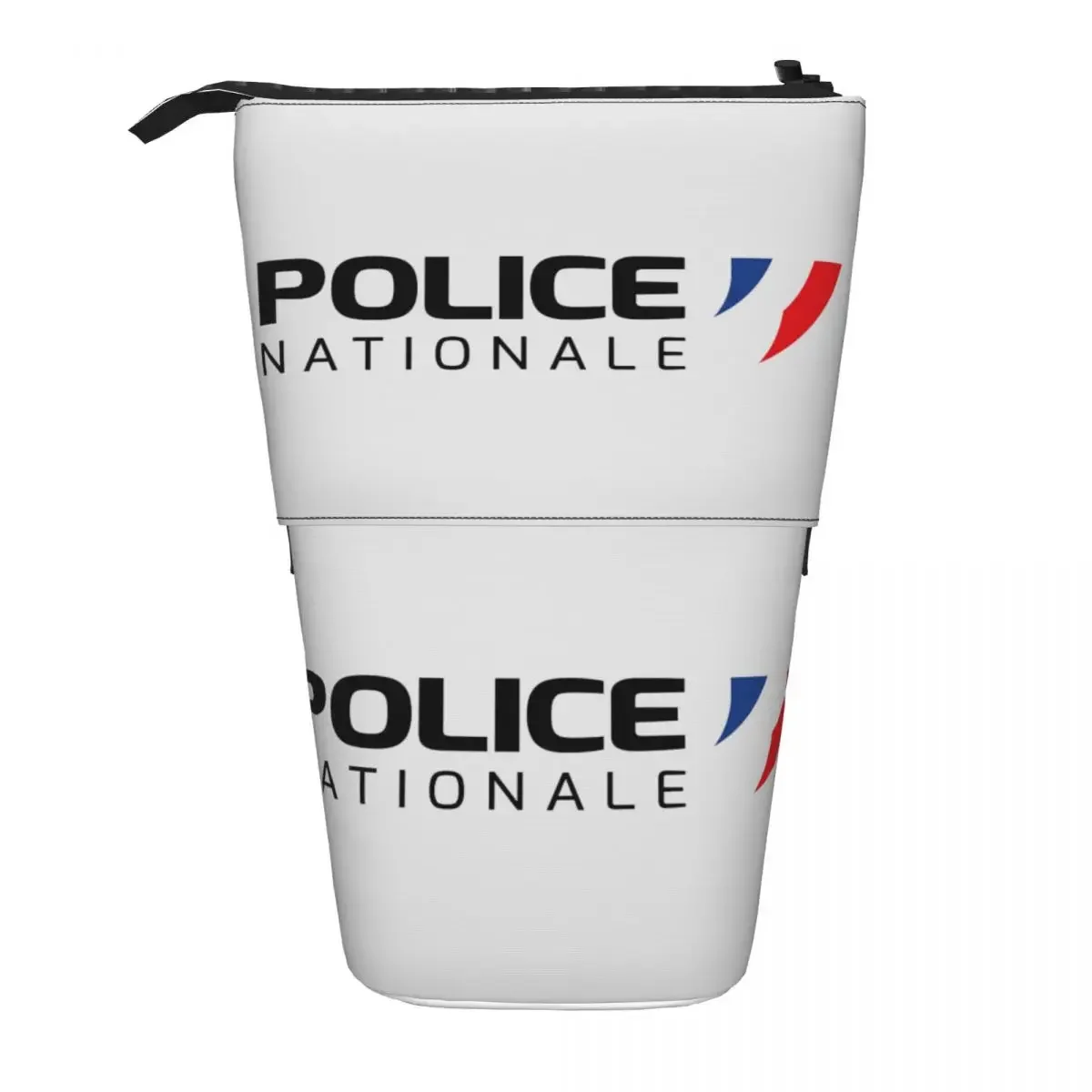 French National Police Reversible Pencil Case Pencil Pouch StorageLarge Storage Pen Box Pencil Bag for Students School