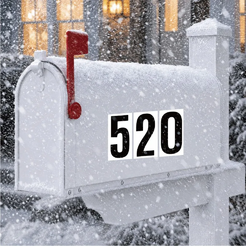 3 Inch Waterproof Number Stickers, 0-9 Self Adhesive Digits Decals for Mailbox, House Number, Car, Outdoor Signage