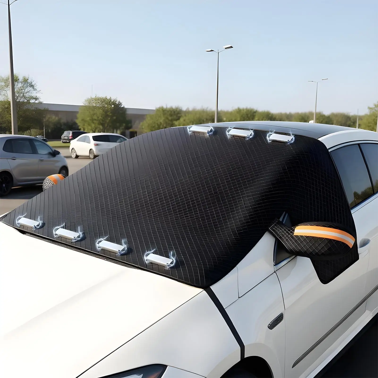 

Магнитный снежный чехол на лобовое стекло, складная безопасная защита, магнитный снежный чехол на лобовое стекло для парковки, уличного автомобильного автомобиля