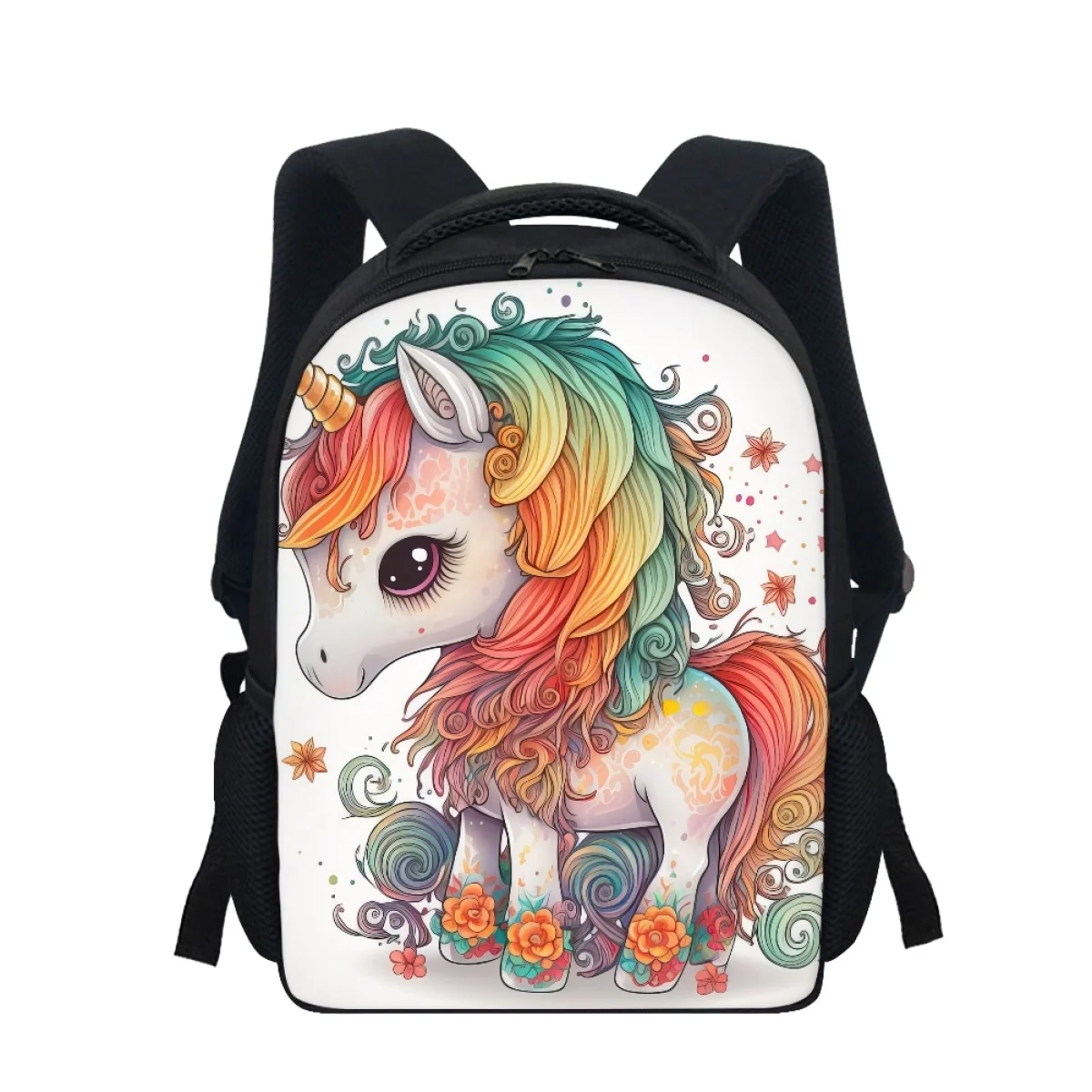 Mochila escolar con estampado 3D de caballo para niña y niño, a la moda morral escolar clásico, mochila Kawaii para ordenador portátil