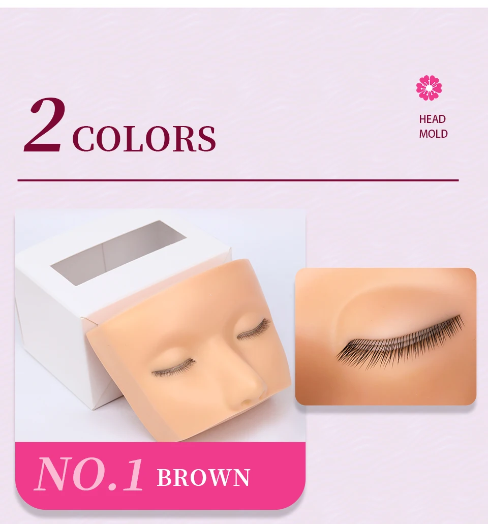 3-lagiger Wimpern-Mannequin-Kopf zum Üben von Wimpern-Make-up, Werkzeug für Wimpernverlängerungen, Übungswerkzeuge für Wimpern-Transplantation, Make-up-Trainingsmodell – Detail 10