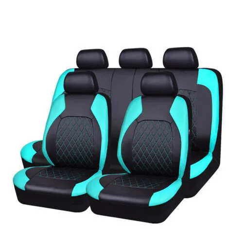 Universelle 7-Farben-Autositzbezüge, neue 5-Sitzer-Sitzbezüge, Lederkissen, komplettes Set vorne und hinten für Limousinen, Sitzbezüge AT MT