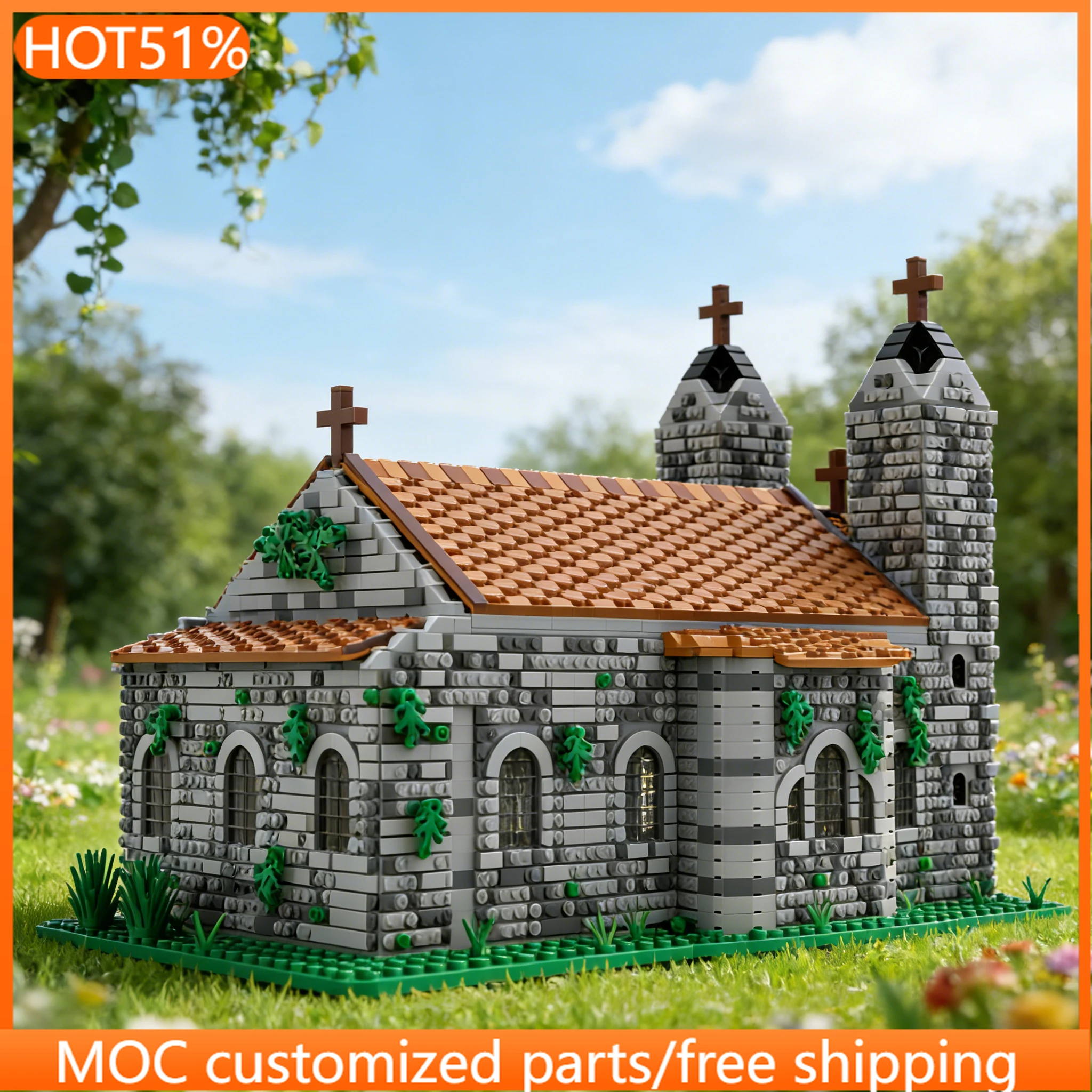 

9088 деталей: Средневековый собор MOC, модульный конструктор, развивающий творческий набор для детей, игрушка-подарок для праздников, сделай сам