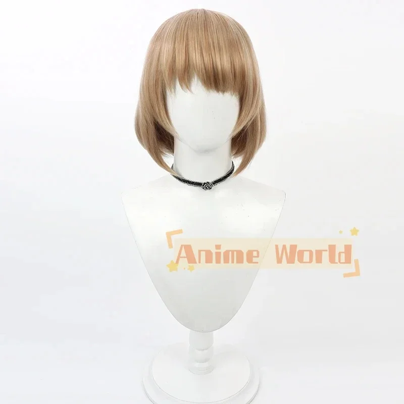 Snowbreak Marian Andreotti Cosplay Wig Short Brown Heat Resistant Synthetic Hair Halloween Role Play Party Carnival + Wig Cap