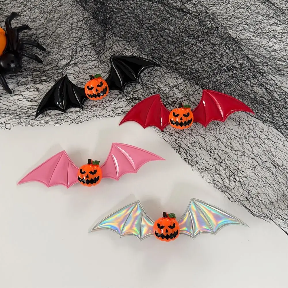 

4PCS Gothic Resin Halloween Hairpin Y2k Hair Barrettes Bat Wings Hair Clip Headdress Cosplay Bat Duckbill Side Clip Girls