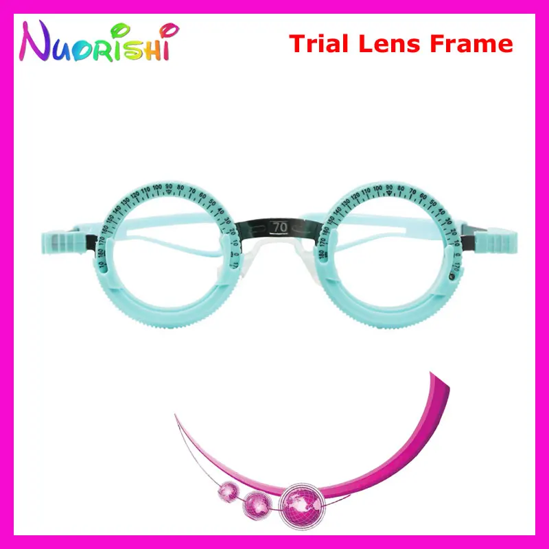 XD26 1 piece  Light Weight Titanium and Al-mg Optometry Blue Trial Lens Frame Fixed PD 50mm to 72mm
