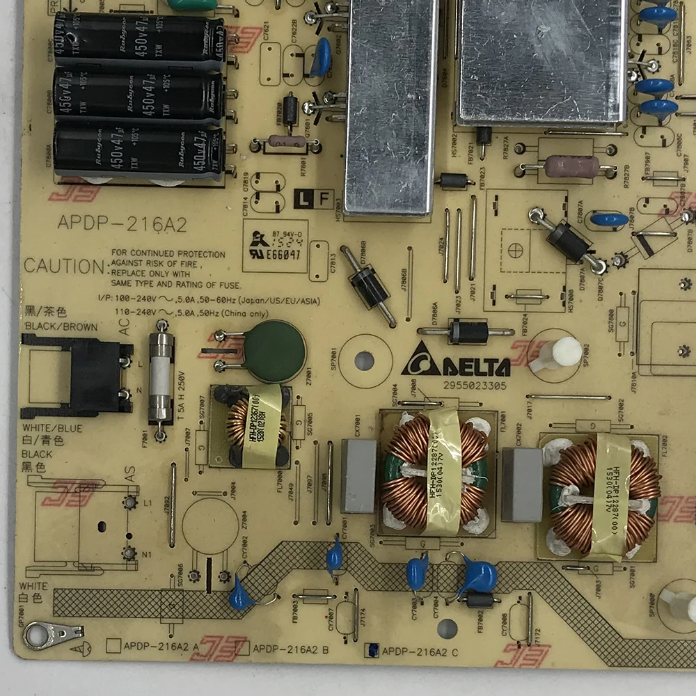 APDP-216A2 RUNTKB406WJQZ Power Supply Board for TV LCD-60UG30A ... TV Power Support Card Power Source APDP 216A2