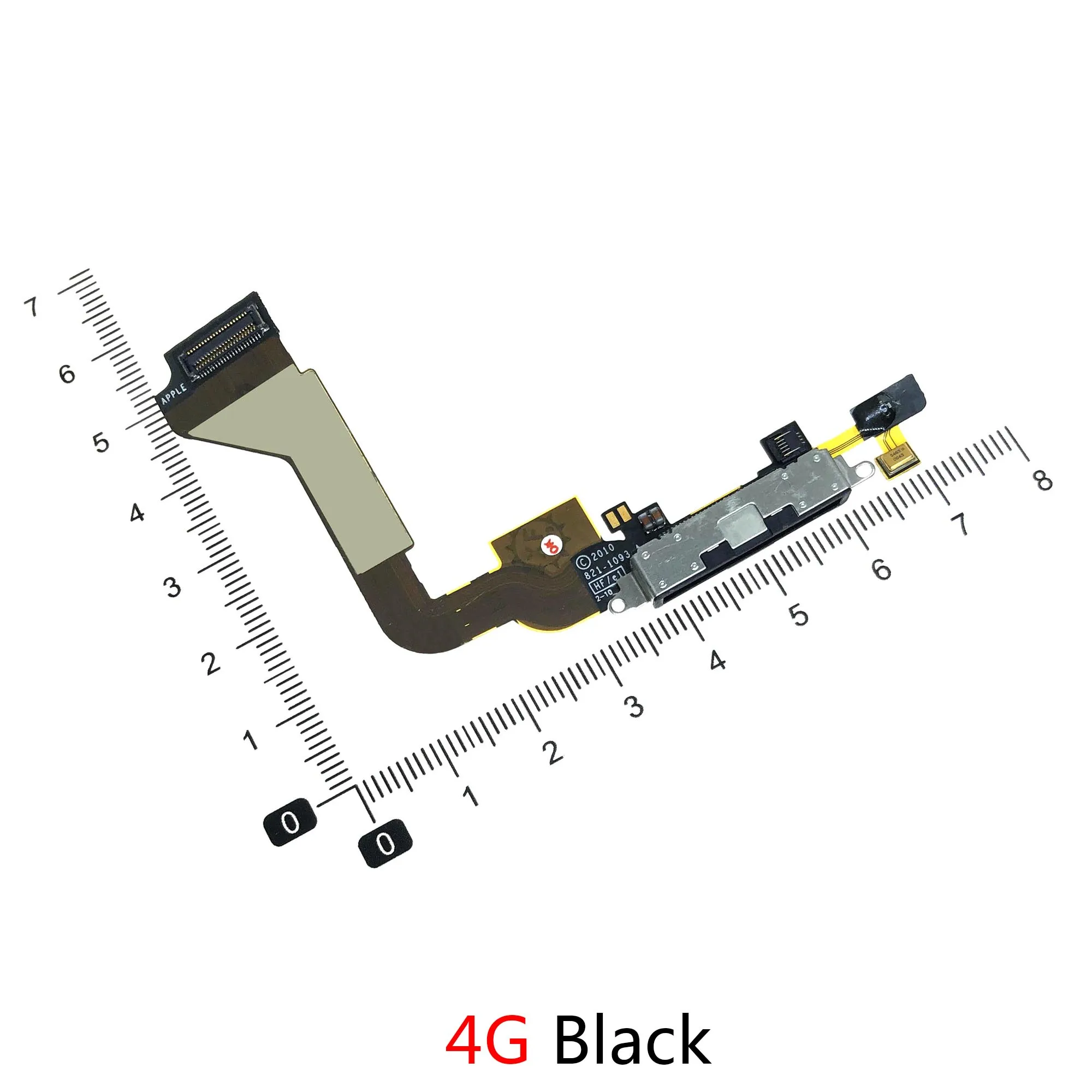 For iPhone 4 4S MaxCharger Charging USB Port Dock Connector Flex Cable With Microphone And Headphone Audio Jack