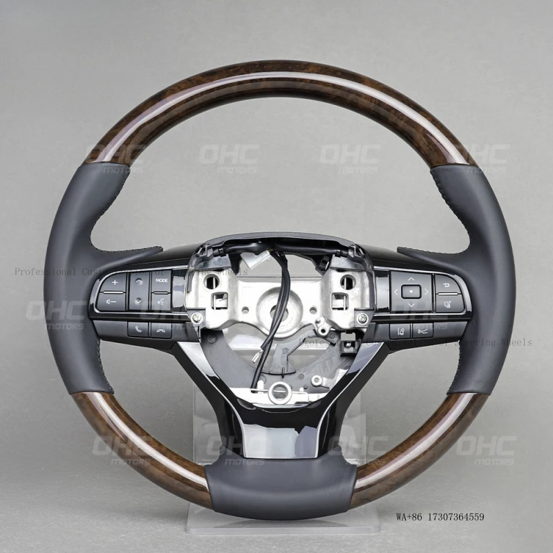 Suitable for LEXUS ES200 300h flat leather + wood steering wheel assembly car modification