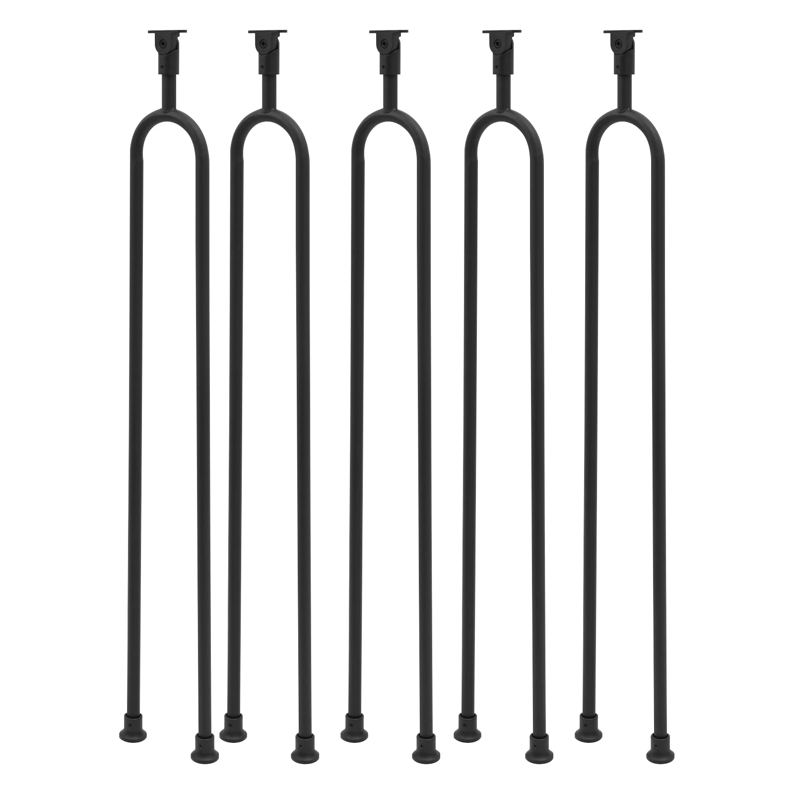 5 قطع 101 سم درابزين درج على شكل حرف U مع دعامة علوية قابلة للتعديل، درابزين درج حديدي للحدائق والفنادق والمداخل #2