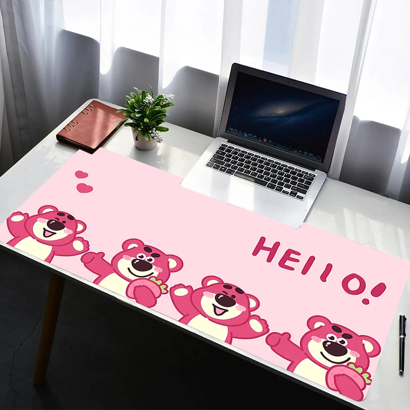 

Mouse Pad Laptop Non Slip Extended Desktop Mouse Mat Strawberry Bear L-lotso PC Anime Keyboard Pad Gaming Accessories Mousepad