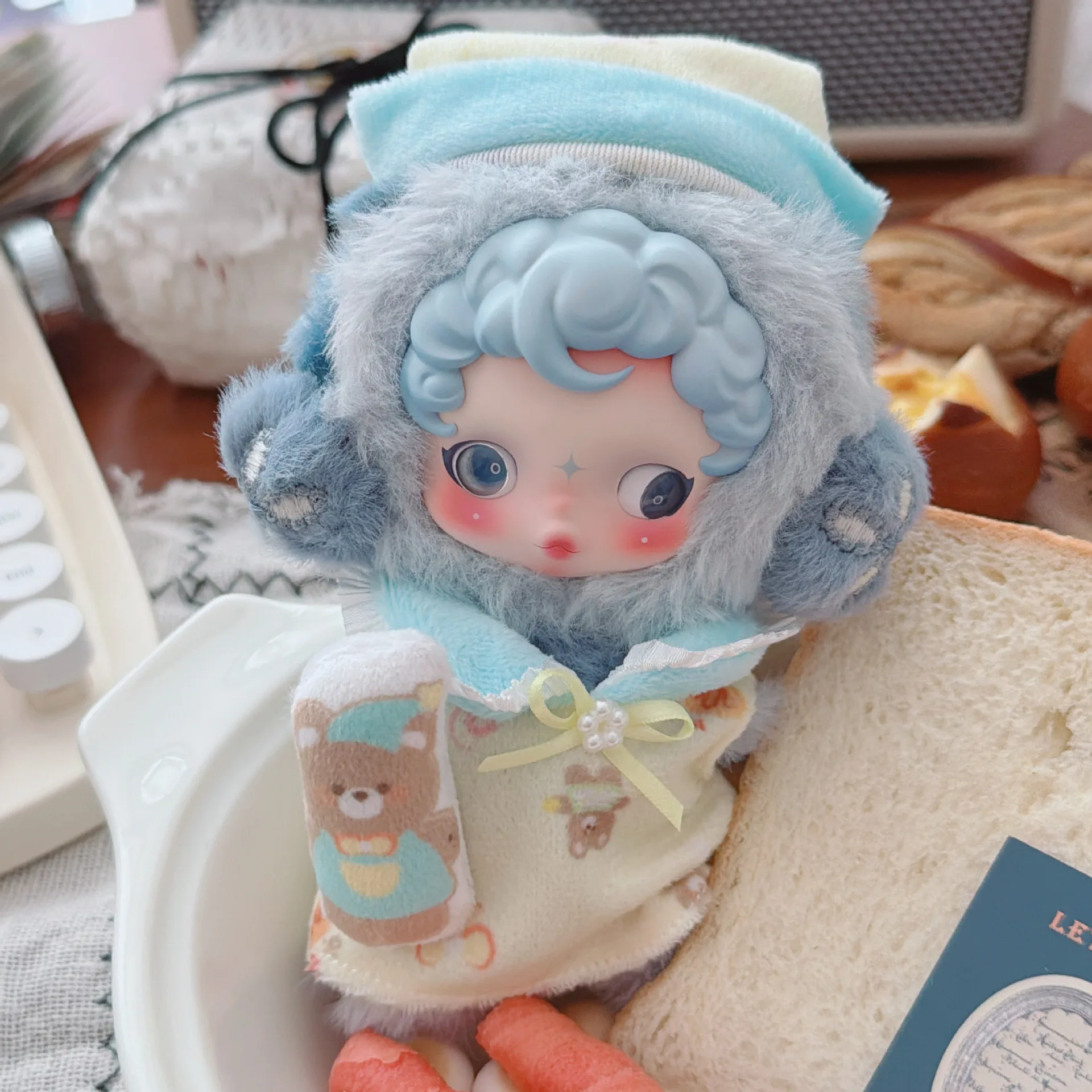 Conjunto Kawaii Rosa de 3 Peças para Bonecas de Pelúcia Mini, Roupas para Bonecas de 10-15cm, Acessórios para Colecionadores de Meninas