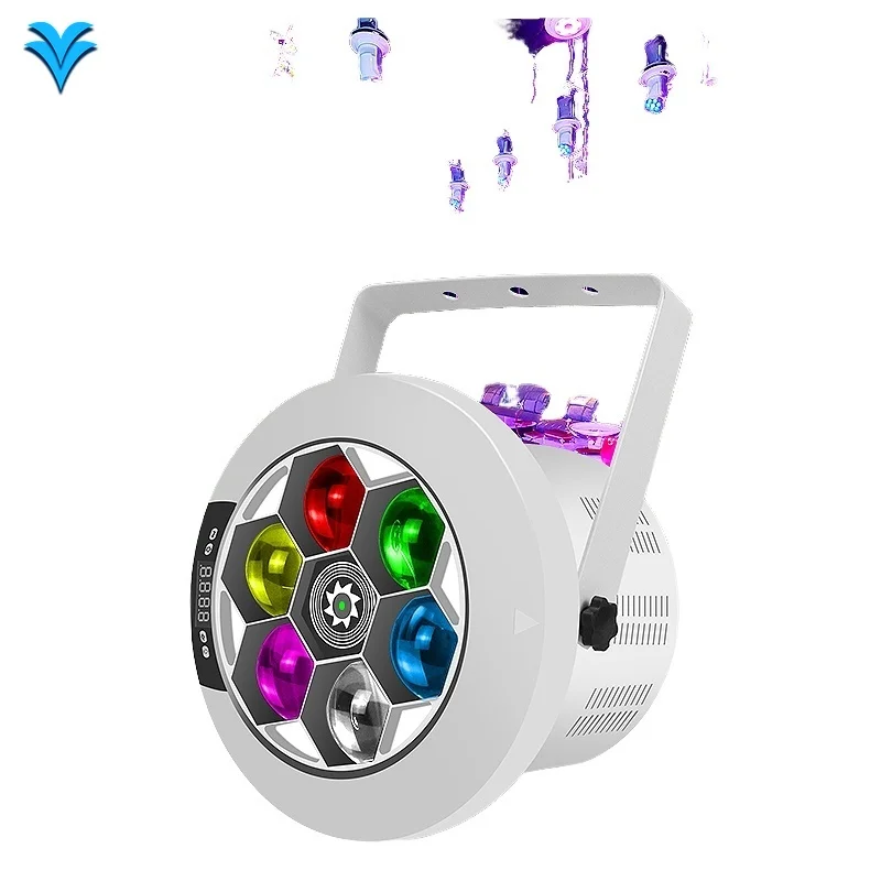 

Custom Six Bee Eyes RGBW LED Moving Lights Voice-Activated Shaking Head for Stage KTV Bar Ballroom with Colorful Atmosphere