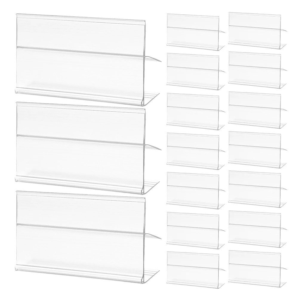 

50 Pcs Shelf Price Tags 80x45mm Plastic Label Holders Card Sign Display Merchandise Clips Supermarket Tag Holder Store Label