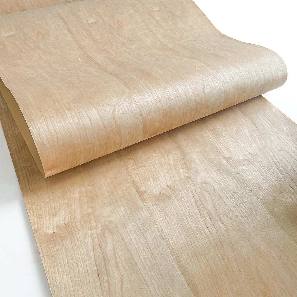 OMUKI Natural Birch Wood Veneer Furniture Sound Guitar Cabinet Decoration Handmade DIY Wooden Crafts