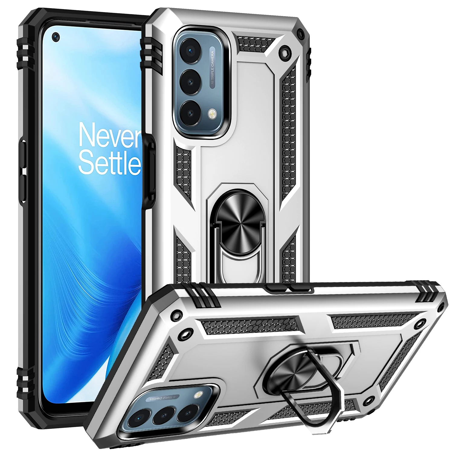 Magnetic Kickstand for Oneplus 9 Pro 7 Pro Nord N200 5g Military Grade Armor Shockproof Drop Proof Protection Cover