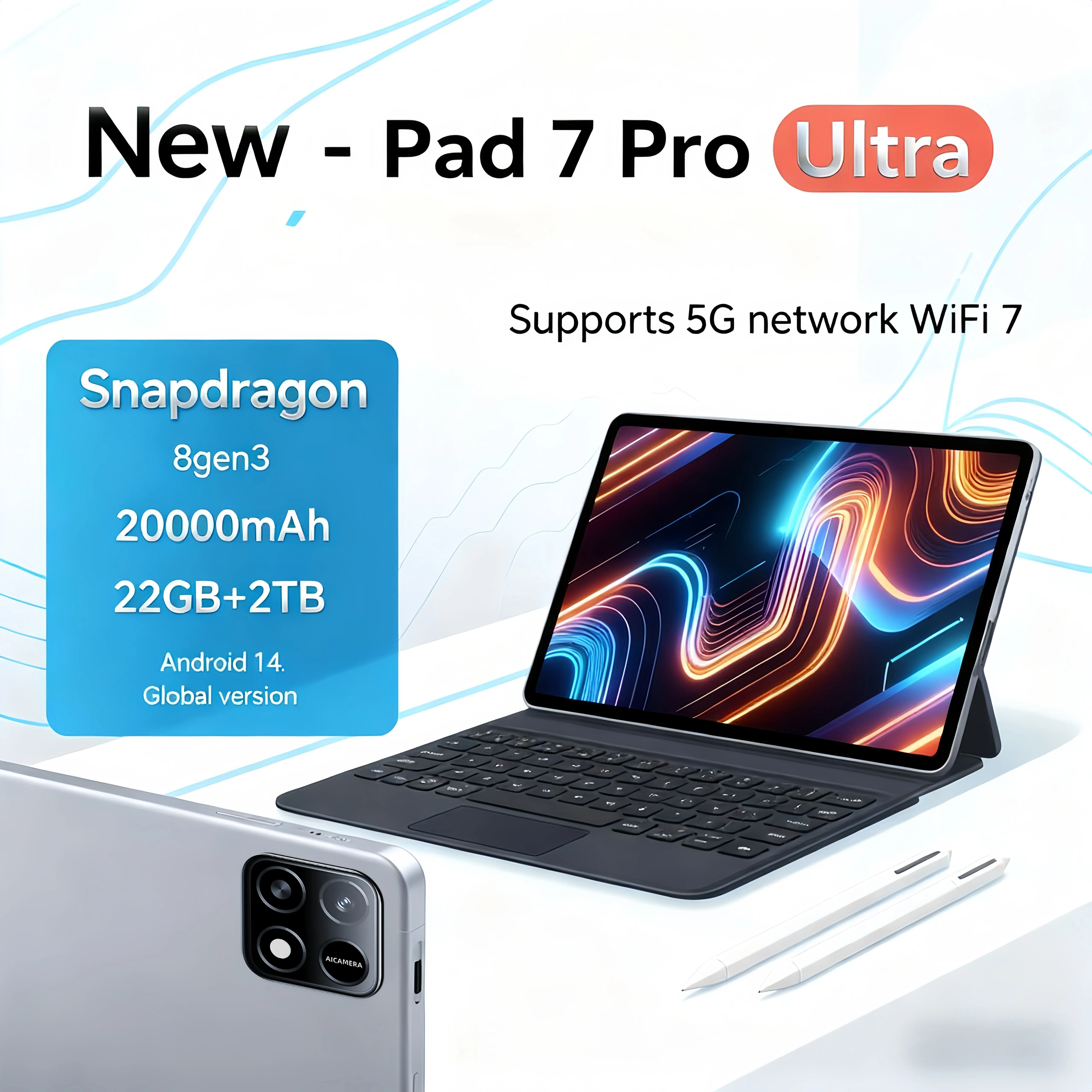 �y�Z�[�����z2026�N�V�^�I���W�i���O���[�o���Ń^�u���b�gPC Pad 7S Pro Snapdragon 8gen3 Android 14 HD 4K 22GB+2TB 5G�^�u���b�g �f���A��SIM WIFI�^�u���b�g