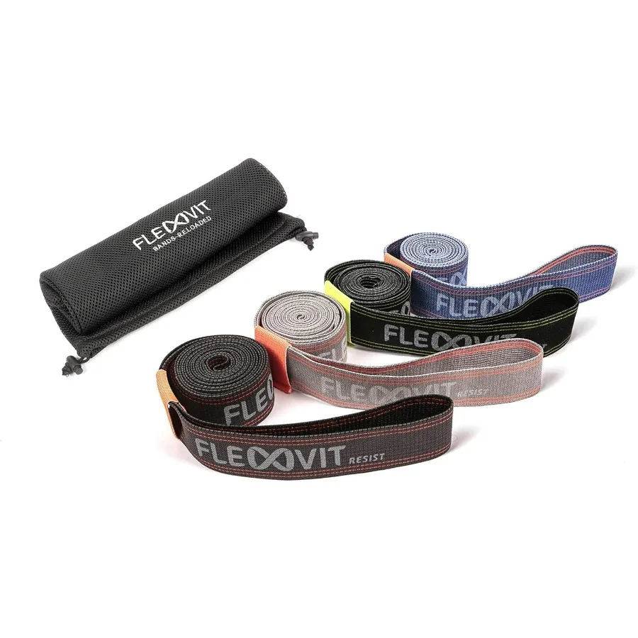 حزام مقاومة FLEXVIT بطول 78، حزام مقاومة من القماش بدرجة احترافية لتدريبات كاملة الجسم، راحة فائقة، متانة مثالية