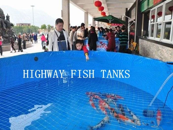 7000l, 5000l, 3000l Round or Square PVC Foldable Fish Pond/ Fish Pool for Fish Farm Breeding and Water Storage