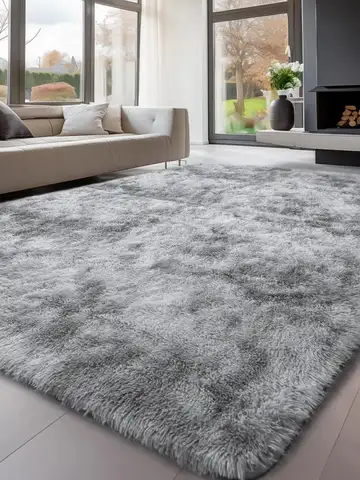 Fluffy Large Carpet Living Room Plush Lounge Rug in The Bedroom Floor Mat Soft Velvet Carpets For Children Kids Decoration  ﻿