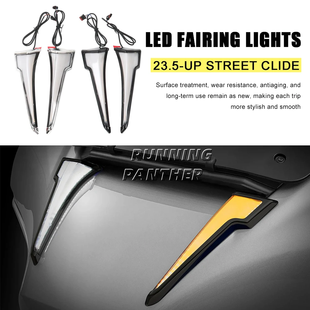 

For Harley Touring CVO Electra Street Glide Ultra 2023-2025 New motorcycle accessories LED Front Fairing Amber Turn Signal Light