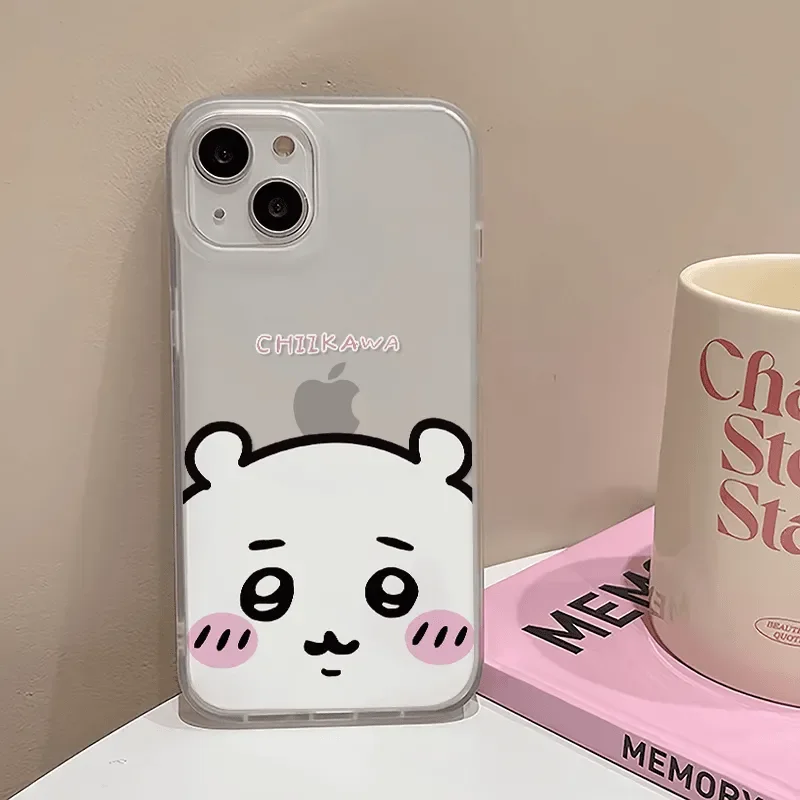 Lovely Cartoon Chiikawa Kwaii Cute Phone Case For iPhone 16 15 14 13 12 11 Pro Max XS Max 7 8 Plus MINI Y2K Creative Lucky Cover