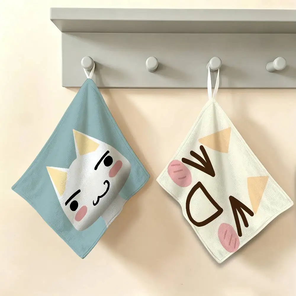Popular Mascot T-Ttoro I-Inoue Soft Polyester Cotton Towel, Hanging Kitchen Style Hand Wiping Cloth for Restaurant Home