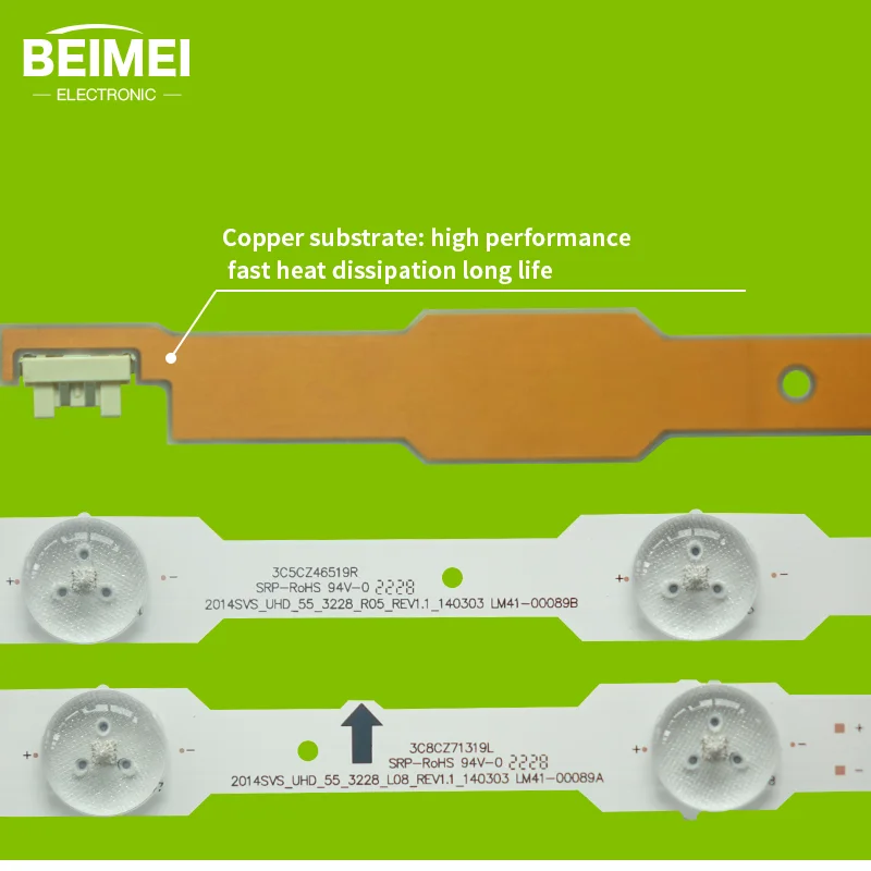 led light bar 2014SVS-UHD-55-3228-R05/L08-REV1.1_140303 LM41-00089A/B backlight light bar of led television 7+7pair/set