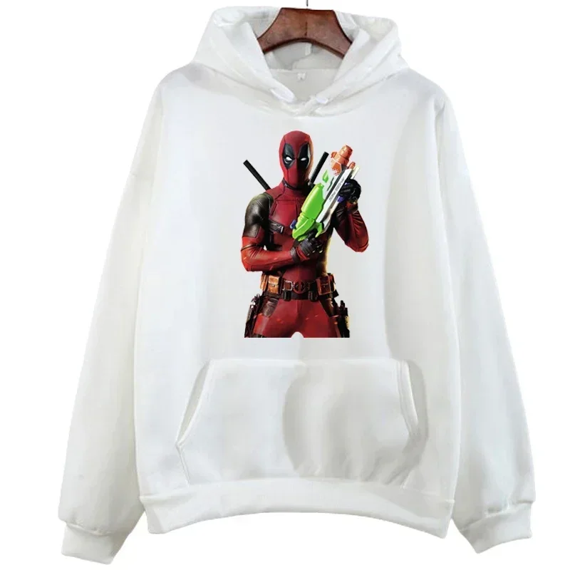 Marvel Daily Printed Men Hoodies Deadpool Creative Fashion Graphics Disney Comfortable Trendy Autumn Winter Male Sweatshirts