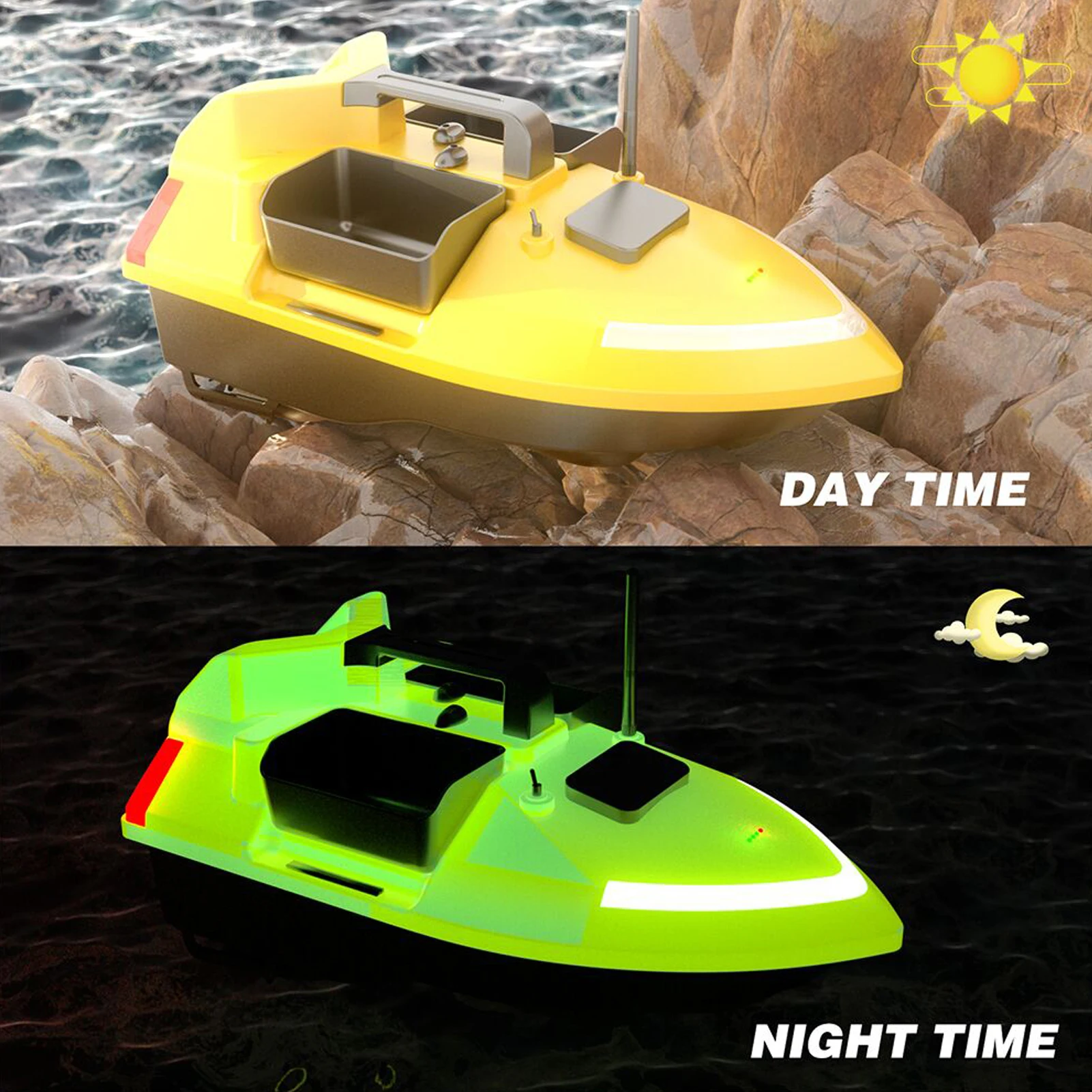 Automatisches Angelköderboot 500m Fernbedienung Angelköderboot GPS Autoladekabel 12-24V für Angelköderboot – Detail 19