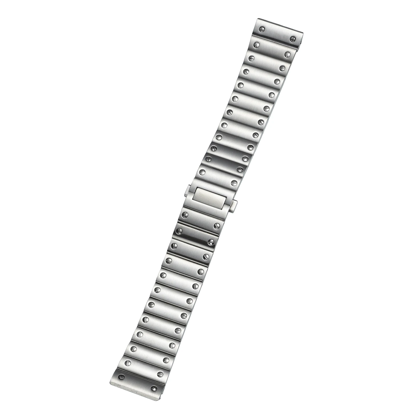 سوار ساعة من الفولاذ المقاوم للصدأ مقاس 21 ملم متوافق مع كارتييه سانتوس WSSA0009 WHSA0007 WHSA0010، سوار معدني بديل #6