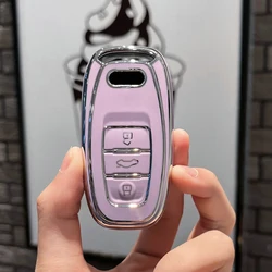 TPU Car Key Case Cover Shell Fob For Audi A1 A3 8V A4 B8 B9 A5 A6 C7 A7 A8 Q3 Q5 Q7 S4 S6 S7 S8 R8 TT TTS 8S B9 2016 2017 2018