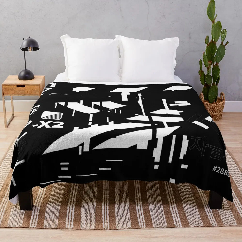 Retro // techwear Throw Blanket blankets ands decorative Blankets