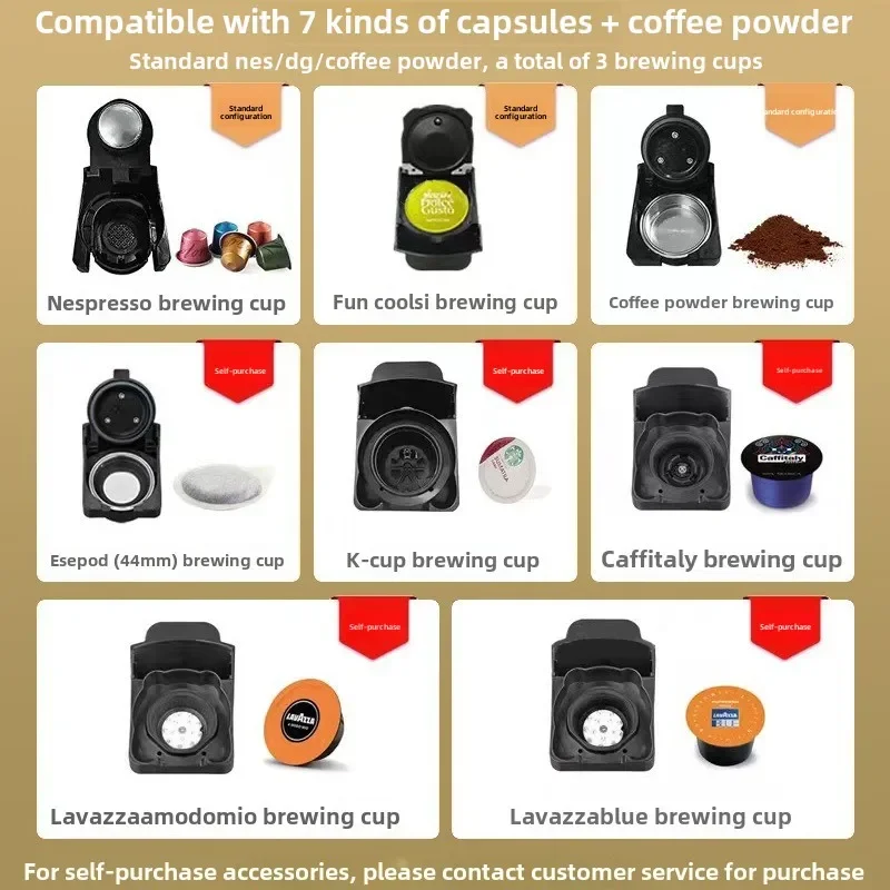 Italian Capsule Coffee Machine Home Small Office American All-in-one Machine 19 Pa In Stock