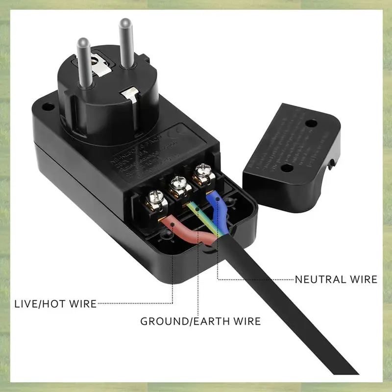 N75R-FI Circuit Breaker Personal Protection Plug Replacement Plug 10Ma Residual Current Circuit Breaker 16Amp EU Plug