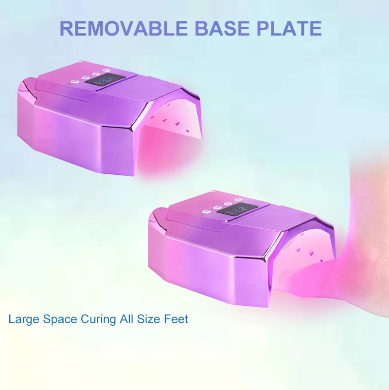 New Design 98W Pro Cure Fast Curing Red Light Led Gel Light Manicure Cordless Low Heat LED Nail Lamp Rechargeable Nail Dryer