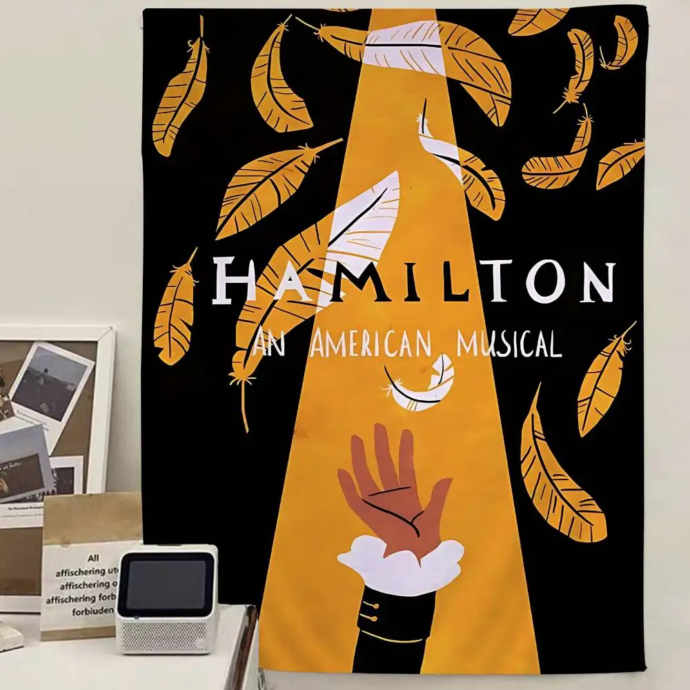 Classic Musical Theater H-Hamilton Tapestry Art Printing Japanese Wall Tapestry Anime Wall Hanging Home Decor