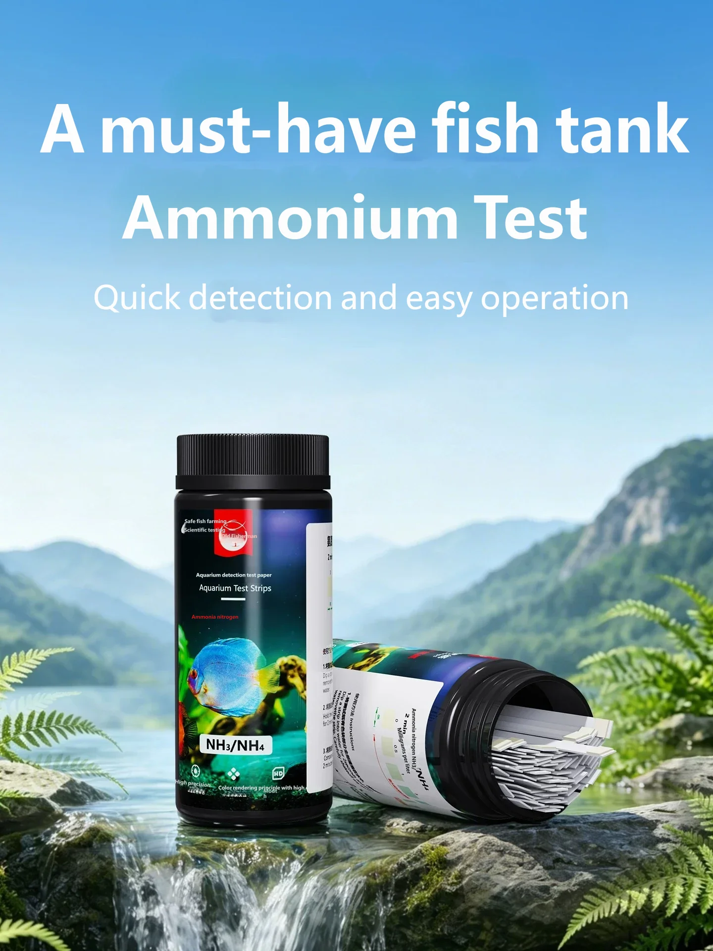 Marine Aquarium Water Test Kit - High Precision Rapid Ammonia Nitrogen Nitrite