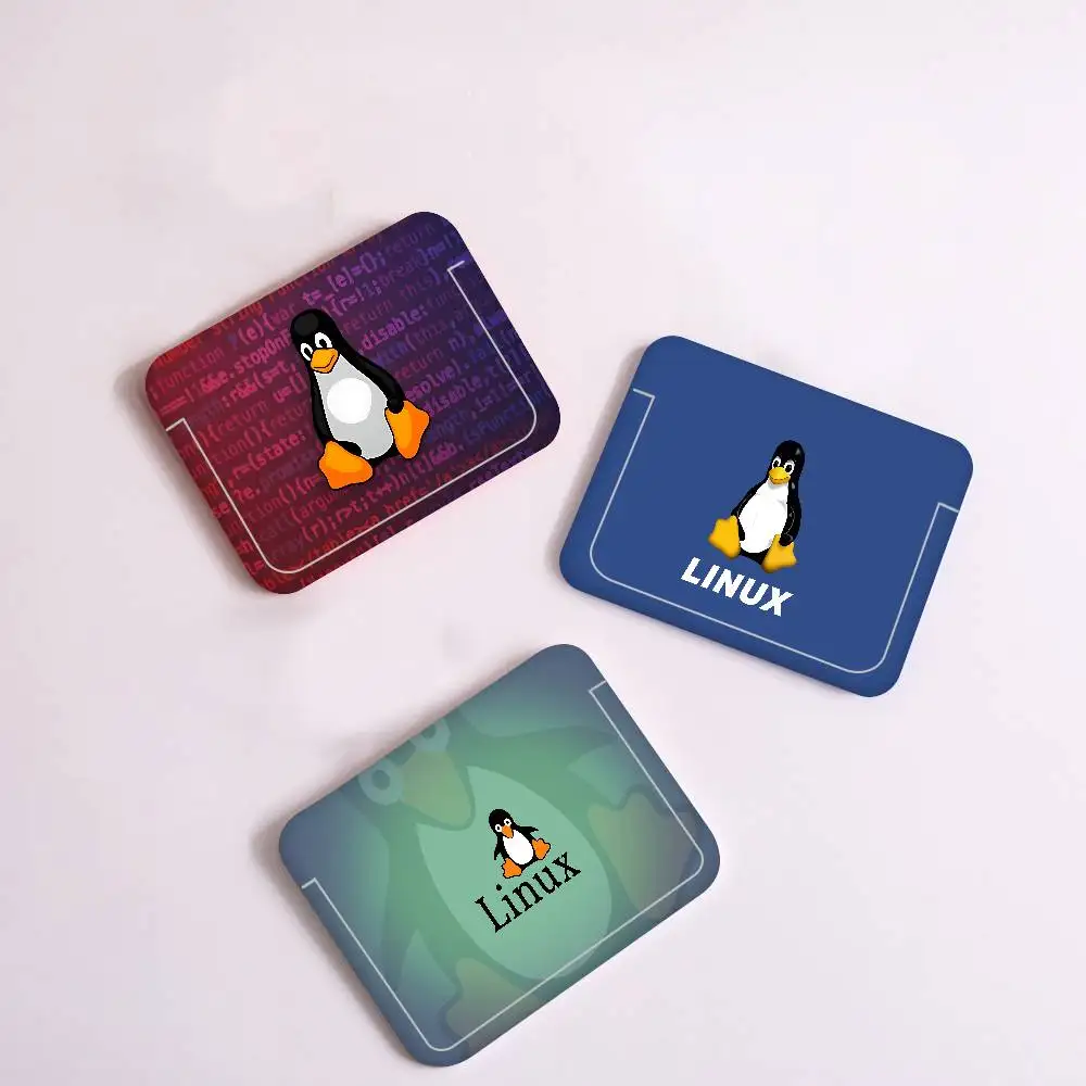 Linux Operating System Tux Penguin Unisex Work ID Card Holder Lanyard Badge Holders Business Exhibit School Strap Neck Hang