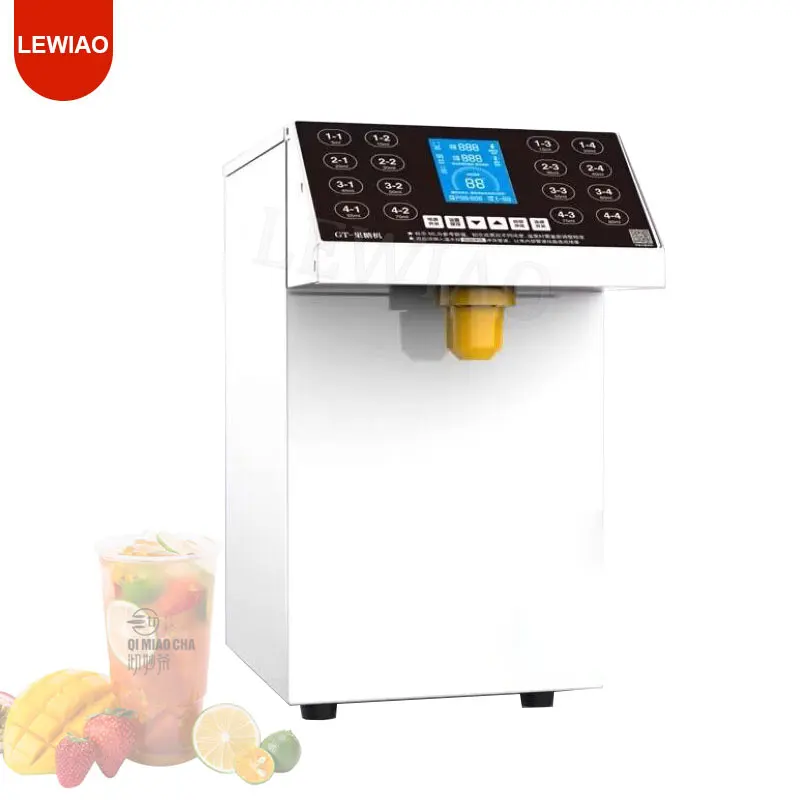 Comercial 16 Chave Automática 8L Frutose Máquinas Quantitativas Sugar Syrup Dispensers Frutose Dispenser Bubble Tea Shop