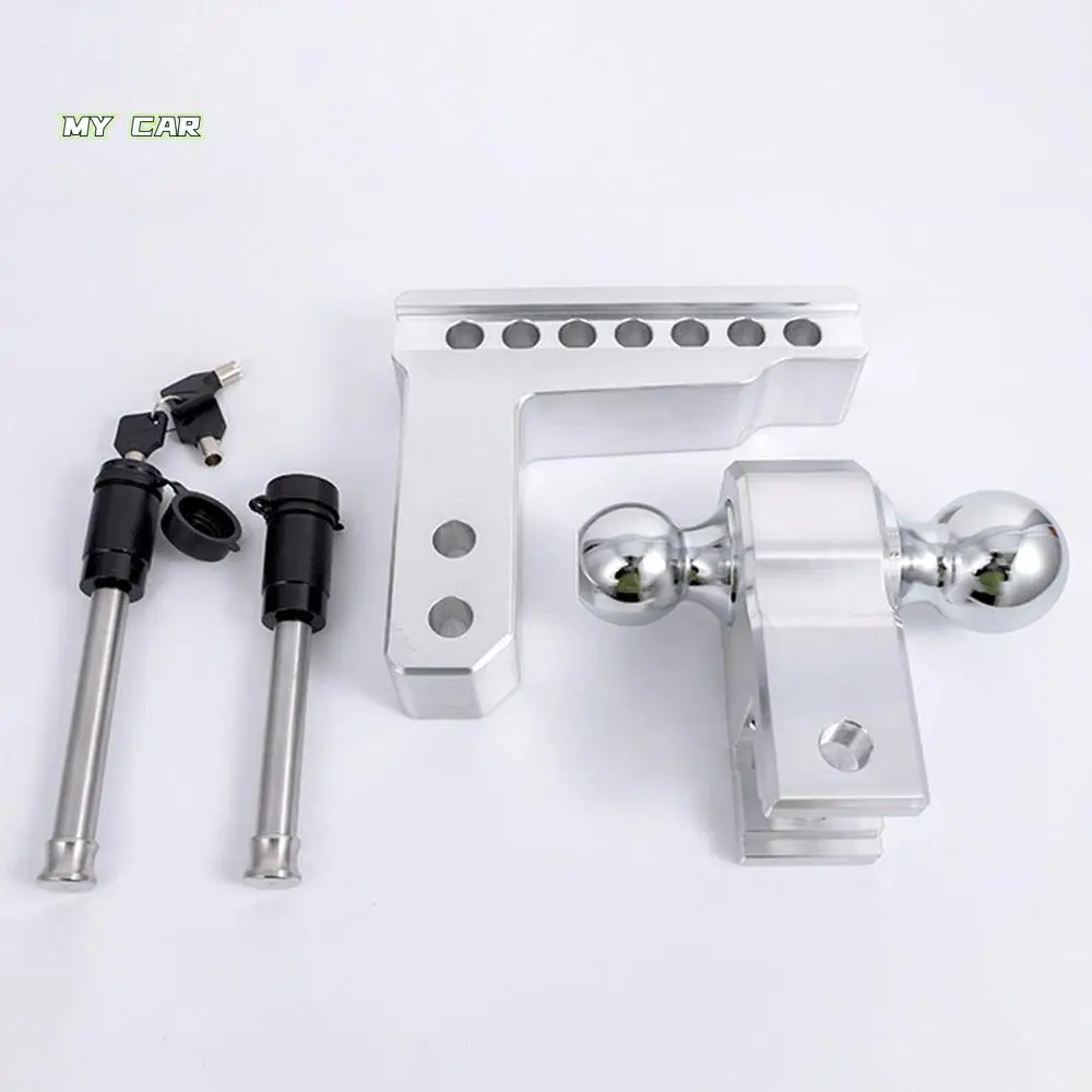 

2-6inch Adjustable Trailer Hook Rust-proofand Heavy Duty Double Ball Head Towing Trailer Arm Aluminium Alloy Anti-corrosion