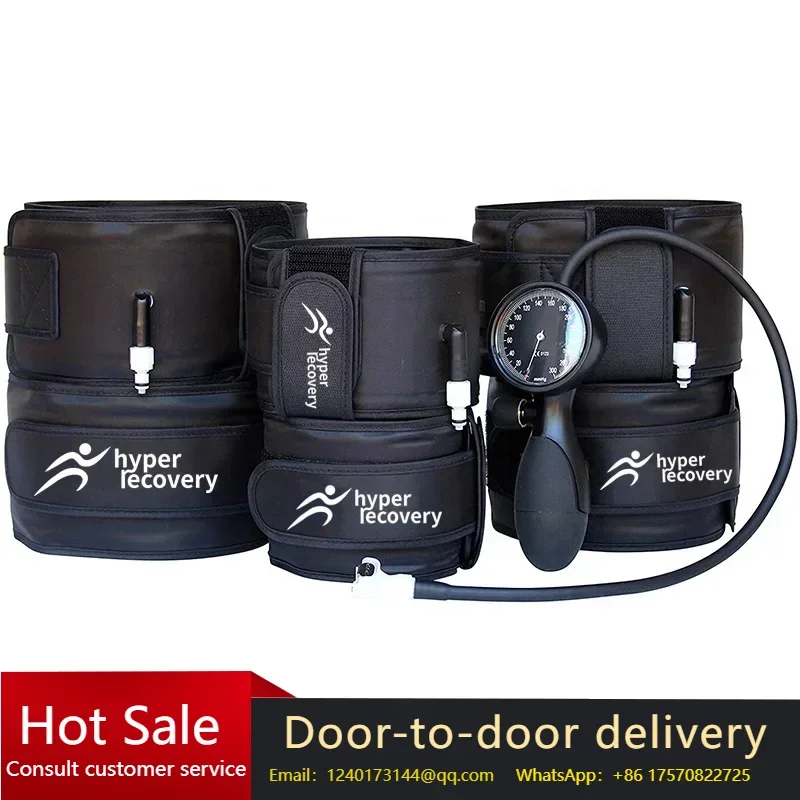 

BFR Compression Cuffs with Pump – for Blood Flow Restriction Training and Muscle Recovery | Portable Exercise and Rehab Tool