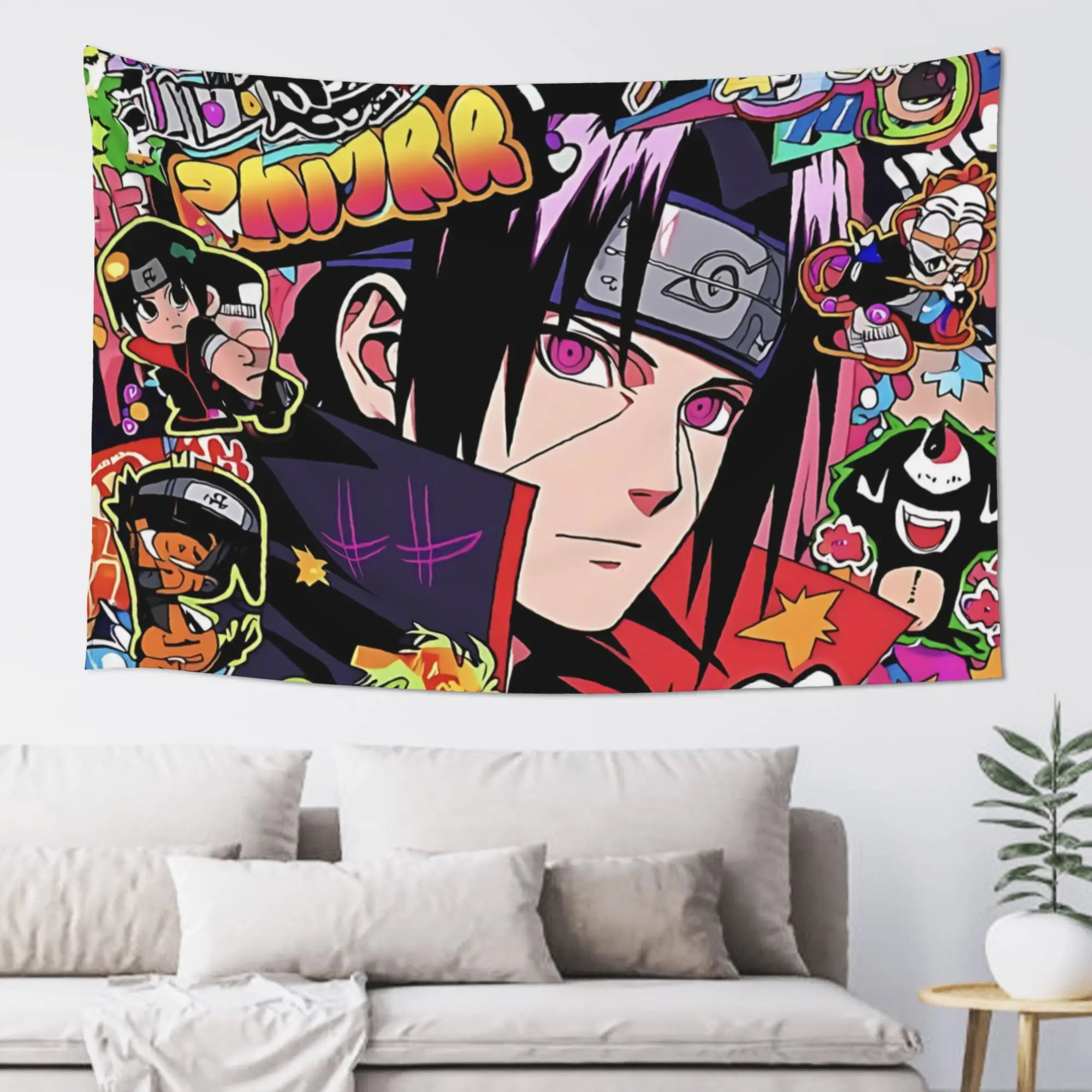 Cutecore Anime Narutos Theme Tapestry Bedroom Decoration  Wall Hanging Blanket Tapestry Cool Stuff For Room