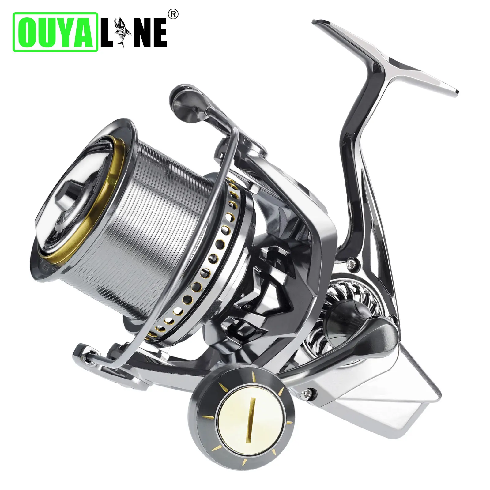 Spinning Fishing Reel 4.8:1 25kg Drag All Metal Body Distant Wheel Saltwater Freshwater Surfcasting Carretilha De Pesca Molinete